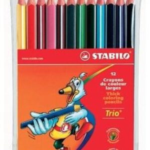 Stabilo Trio Thick Truangular Coloured Pencils - Pack of 12