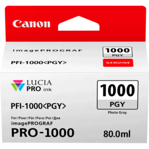 Original Canon 0553C001 PFI-1000PGY ink cart PHOTO GREY