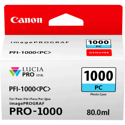Original Canon 0550C001 PFI-1000PC ink cart PHOTO CYAN