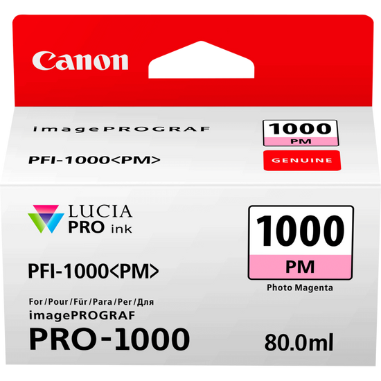 Original Canon 0551C001 PFI-1000PM ink cart PHOTO MAGENTA