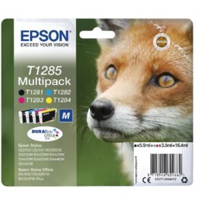 Original Epson C13T12854012 (T1285) Ink Cartridge Multi Pack 225 5.9ml BkCMY 5.9ml + 3x3.5ml Pack=4