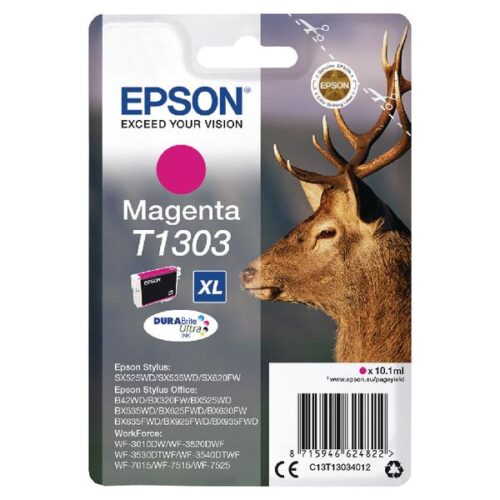 Original Epson C13T13044012 (T1304) Ink Cartridge Yellow XL 1005 Pages 10.1ml