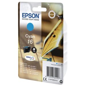 Original Epson C13T16224012 Durabrite Ultra Ink 16 Series Pen & Crossword Cyan