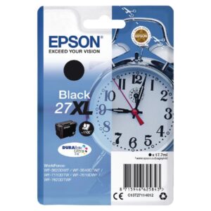 Original Epson 27XL High Capacity Black Ink Cartridge C13T27114012