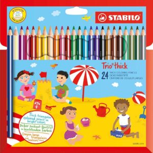 Stabilo Trio Thick Truangular Coloured Pencils - Pack of 24