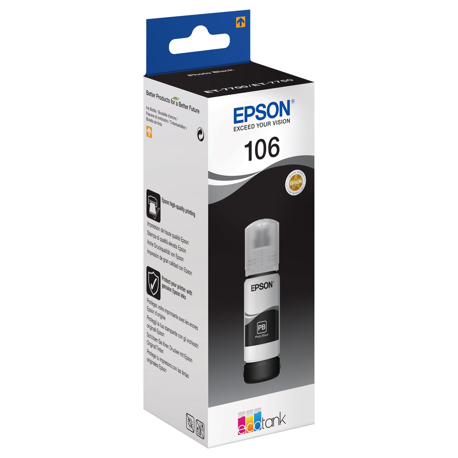 Original Epson C13T00R140 (106) Ink Bottle Foto Black 5k Pages 70ml