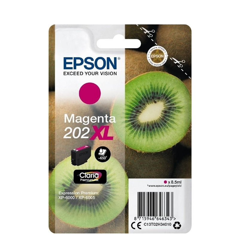 Original Epson 202XL Magenta High Capacity Ink Cartridge C13T02H34010