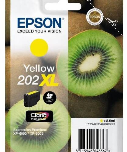 Original Epson 202XL Yellow High Capacity Ink Cartridge T02H4