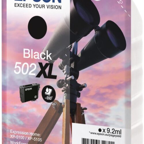 Original Epson 502XL High Capacity Black Ink Cartridge C13T02W14010