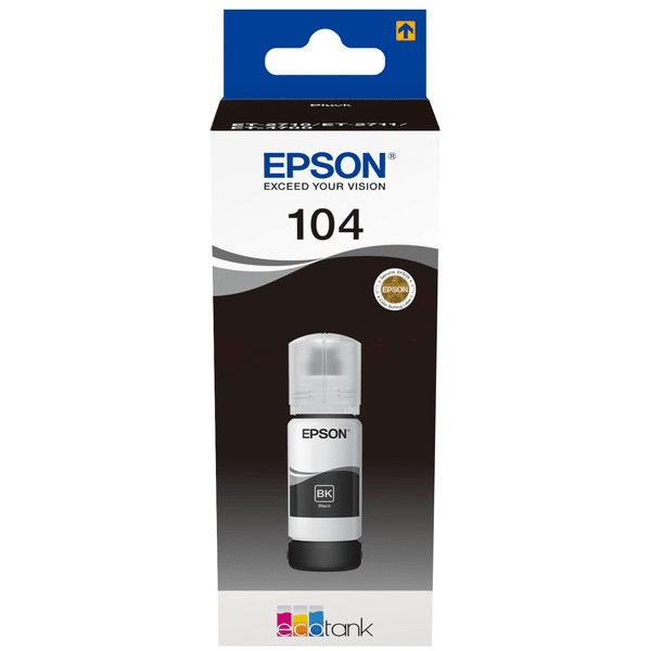 Original Epson C13T00P140 (104) Ink Bottle Black 4.5k Pages 65ml