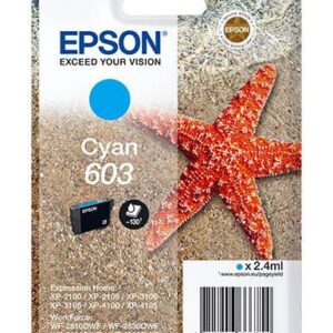 Original Epson 603 Cyan Original Ink Cartridge C13T03U24010