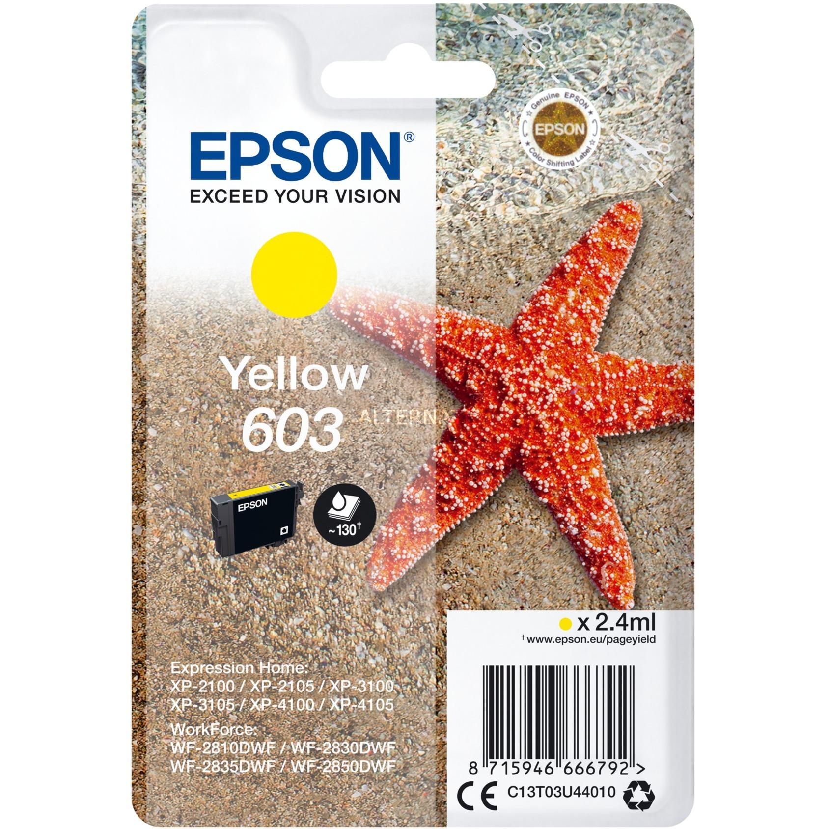 Original Epson 603 Yellow Original Ink Cartridge C13T03U44010