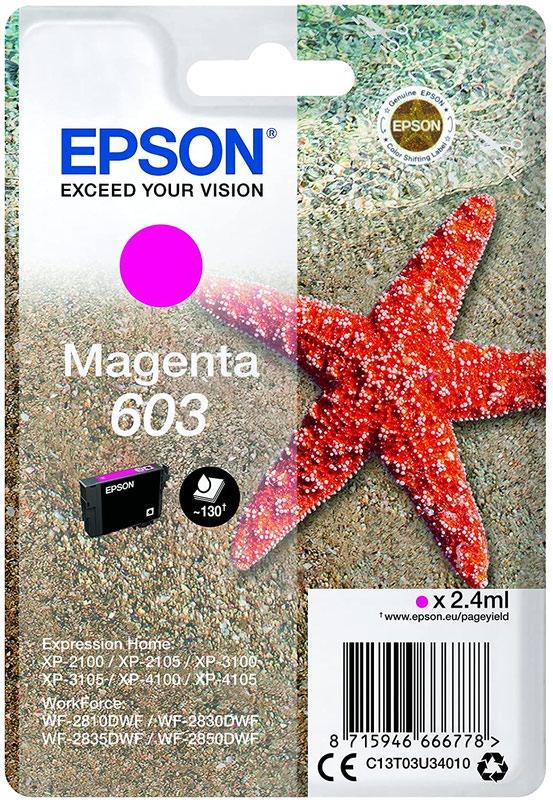 Original Epson 603XL High Capacity Magenta Ink Cartridge T03A34010