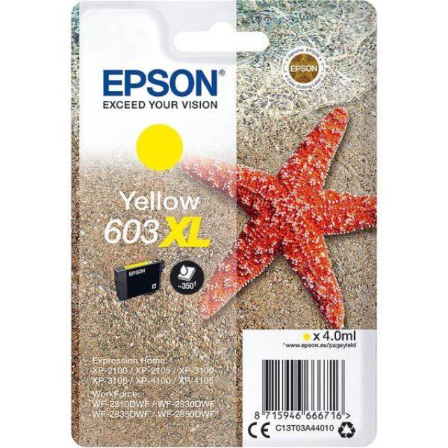 Original Epson 603XL High Capacity Yellow Ink Cartridge T03A44010