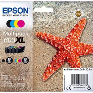 Original Epson 603XL 4 Colour Original Ink Cartridge Multipack C13T03A64010