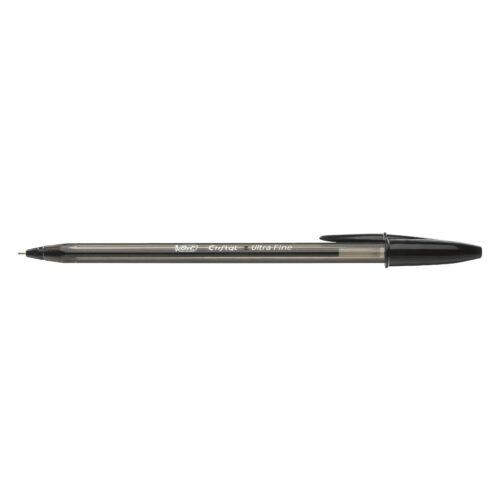 BIC Cristal Exact Black ballpoint pen Ultra Fine Pack of 20