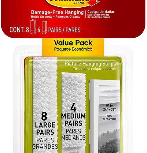 Command™ Medium and Large Picture Hanging Strips Value Pack 24