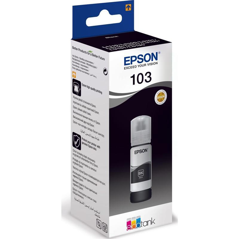 Original Epson C13T00S14A10 (103) Ink Bottle Black 4.5K Pages 70ml