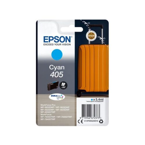 Original Epson 405 Cyan Ink Cartridge C13T05G24010