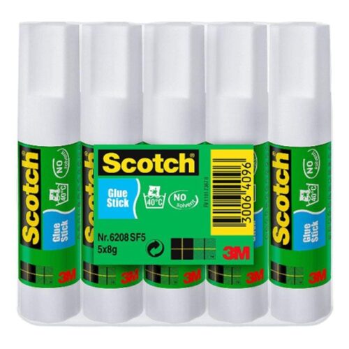 Scotch® Permanent Glue Stick 5 Sticks 8 g
