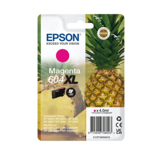 Original Epson 604XL High Capacity Magenta Original Ink Cartridge C13T10H34010