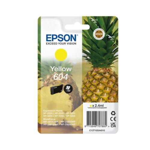 Original Epson 604 (C13T10G44010) Yellow Original Standard Capacity Ink Cartridge (Pineapple)