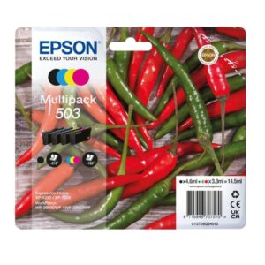 Original Epson C13T09Q64010 503 Ink Cartridge Multi Pack BKCMY 210pg+3x165pg Pack=4