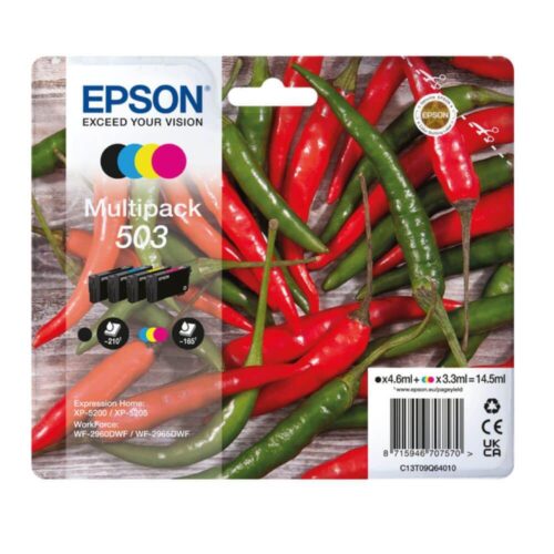 Original Epson C13T09Q64010 503 Ink Cartridge Multi Pack BKCMY 210pg+3x165pg Pack=4