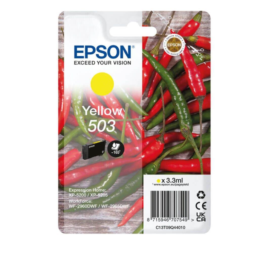 Original Epson C13T09Q44010 503 Ink Cartridge Yellow 165 Pages 3.3ml