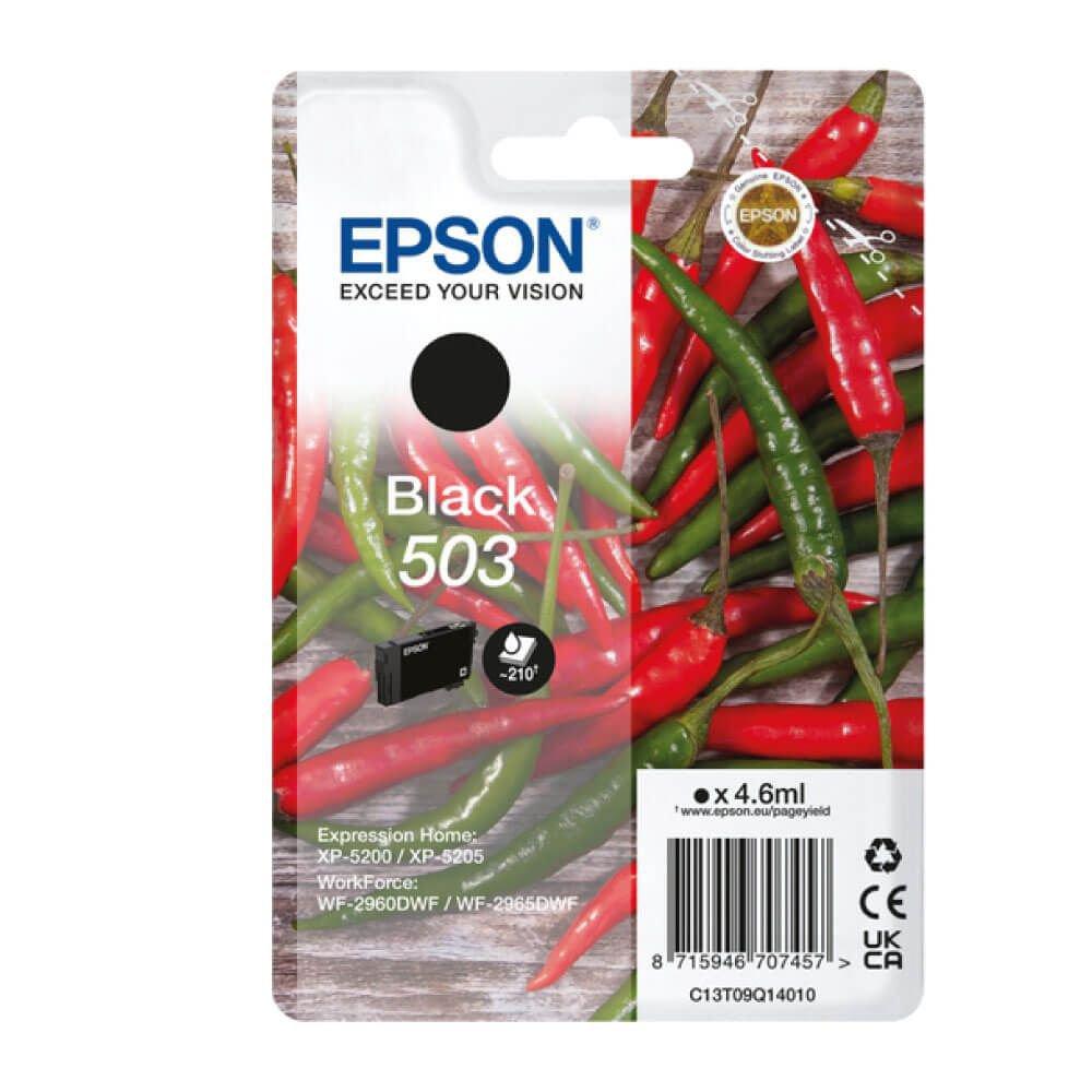 Original Epson C13T09Q14010 503 Ink Cartridge Black 210 Pages 4.6ml