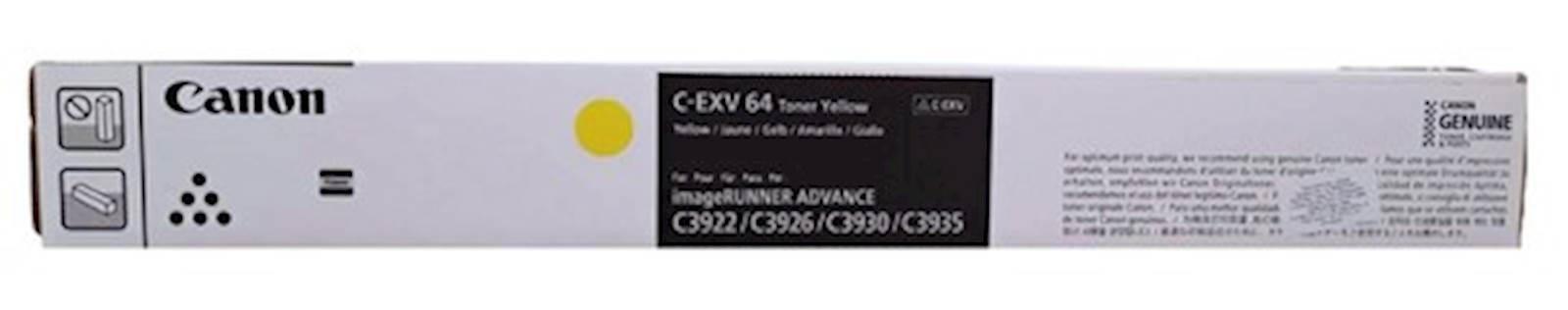 Original Canon 5756C002 C-EXV64 Toner Cartridge Yellow 60k