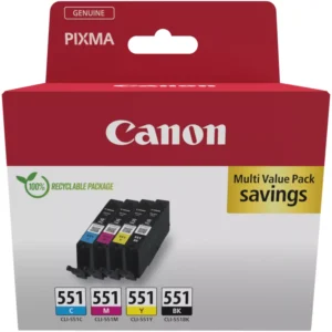 Original Canon CLI-551 BK/C/M/Y Multipack Original Ink Cartridge