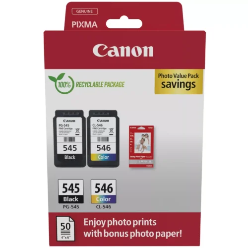 Original Canon PG-545/CL-546 Original Multipack Ink Cartridges & Photo Paper (8287B008)