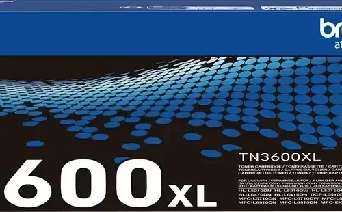 Original Brother TN3600XL High Capacity Black Toner Cartridge - 6000 pages