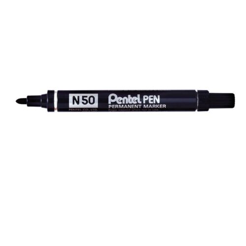 Pentel N50 Black Permanent Bullet Markers Pack of 12
