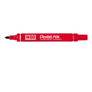 Pentel N50 Red Permanent Bullet Marker Pack of 12