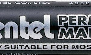 Pentel N860 Permanent Chisel Black Marker Pack of 12