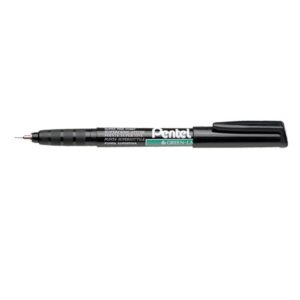 Pentel NMF50 Permanent Marker Superfine Tip Black Pack of 12