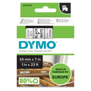 Original DYMO 53713 (S0720930) D1 Label Tape Black on White 24mm x 7m