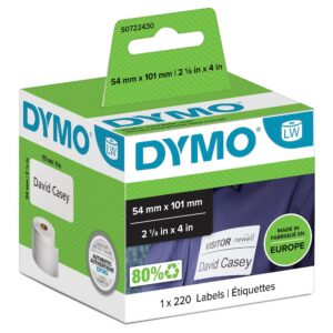 Original DYMO 99014 (S0722430) Label Tape White 101mm x54mm
