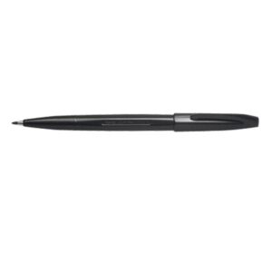 Pentel Sign Black Fibre Tip Pen Pack of 12