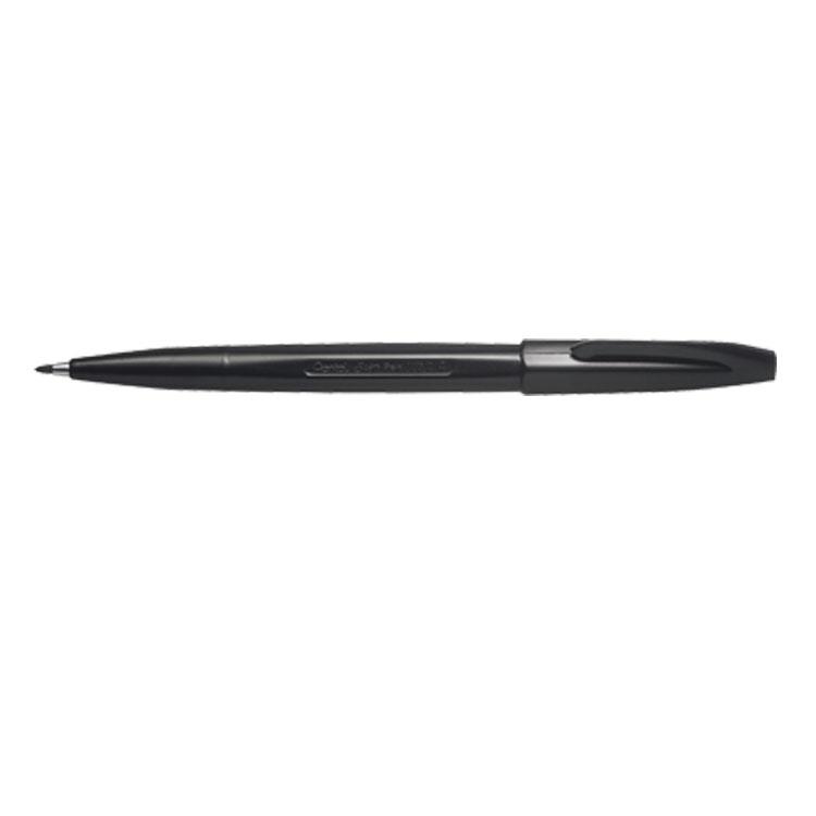 Pentel Sign Black Fibre Tip Pen Pack of 12