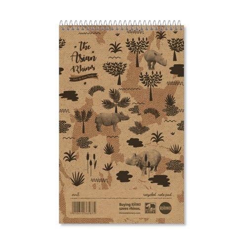 Rhino 200 x 127 Recycled Shorthand Notebook (SRN8-8) 80 Leaf 8mm Lined Pack of 10