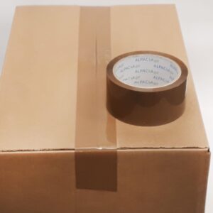 BOX of 72 Rolls Buff BOPP Tape 48mm 66m 35mu TBB486635 - 12 Packs of 6 Per Box