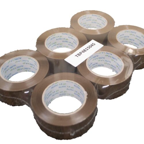 Pk 6 Buff BOPP Tape 48mm 150m 45mu TBP4815045
