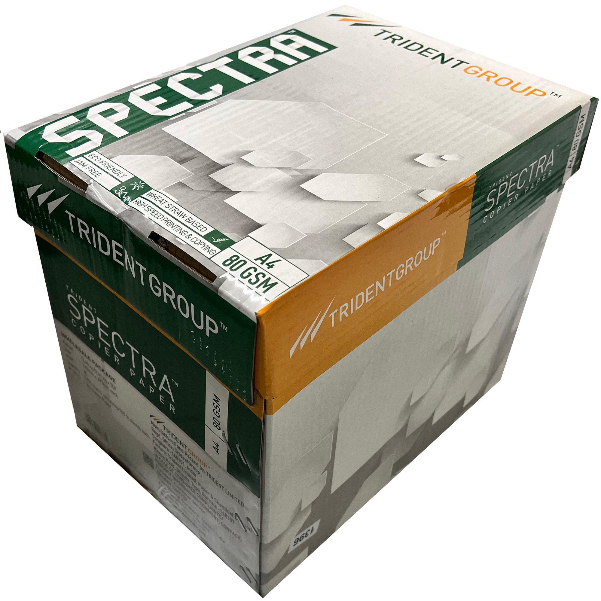REAM - Eco Friendly Trident Spectra 80GSM Wheat Straw based made from 100% agricultural residue ream of A4 Copier Paper (500 sheets)