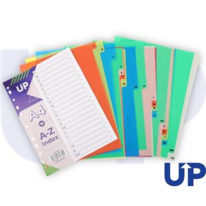 UP Index Polypropylene A4 A-Z Multicolour