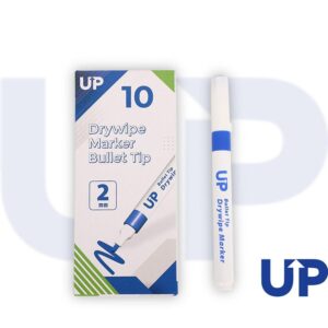 UP Drywipe Bullet Tip Marker Blue (10)
