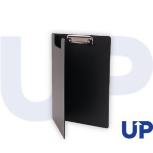 UP A4 PVC Fold Over Clipboard Black (1)