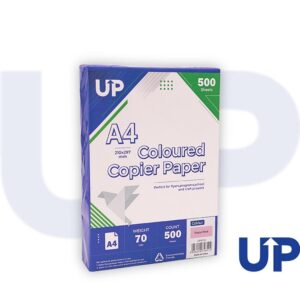 UP Coloured A4 Copier Paper 70GSM Pastel Pink - 500 sheets
